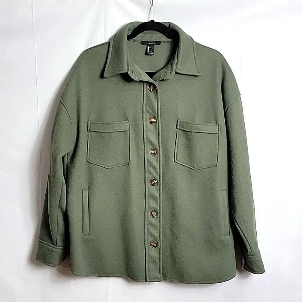FOREVER 21.. olive green shacket..